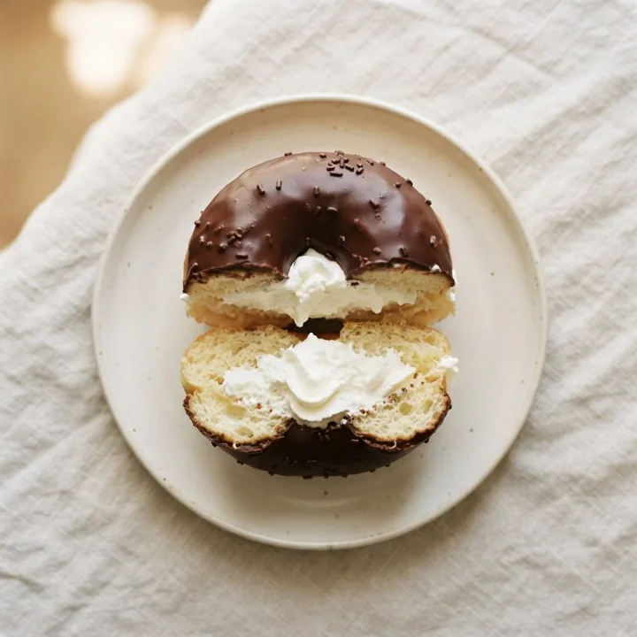 Chocolate Frosted Angel Cream Filled