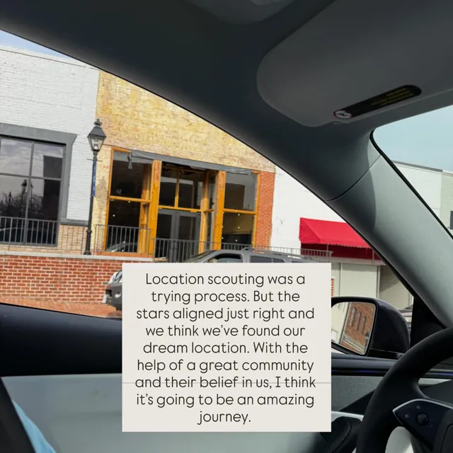 A car at the drive-through window